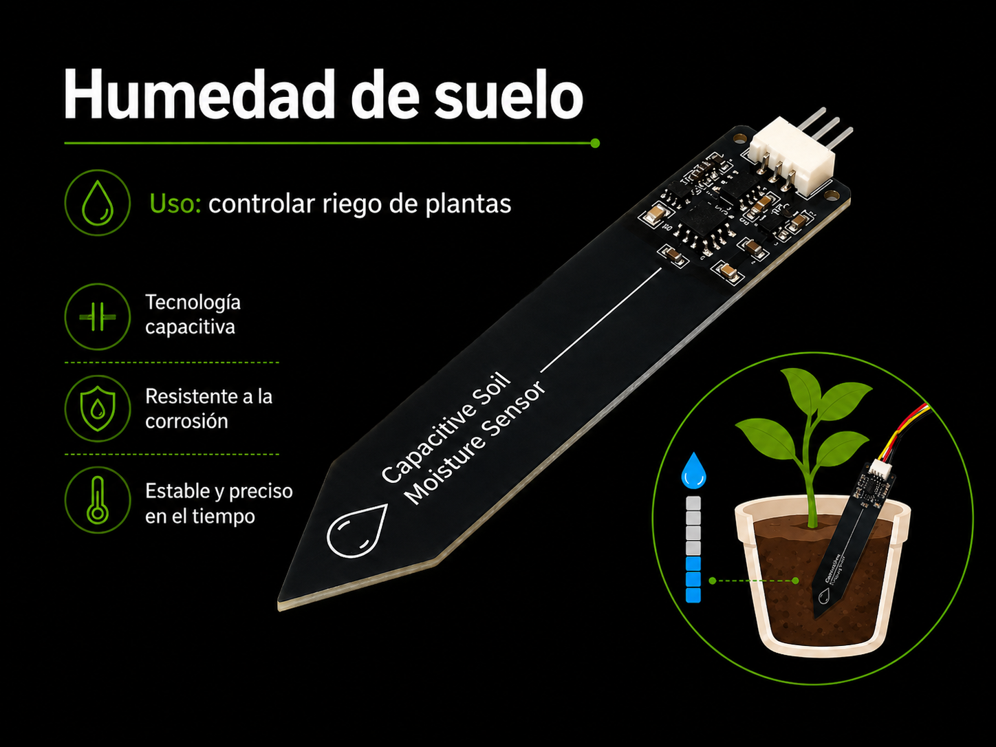 Sensor de humedad de suelo